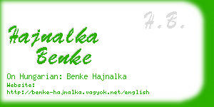 hajnalka benke business card
